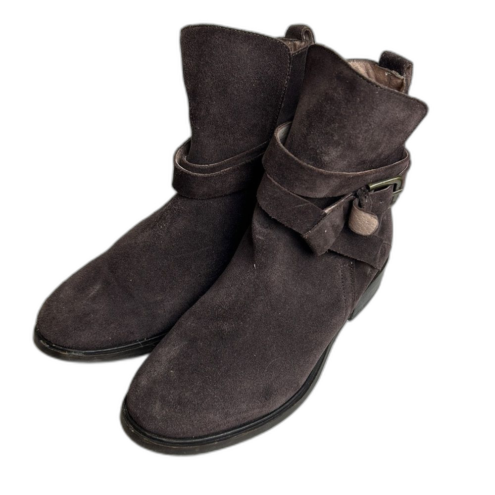 Anthropologie Seychelles Suede leather heeled boots 6